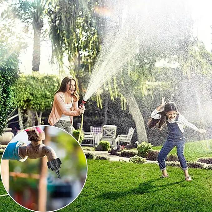 14 PCS Drip Irrigation Hose Connectors 1/4 Inch Water Drip Hose Adapter Connectors Garden Hose to 1/4" Drip Irrigation Parts Swivel Garden Faucet Single Head Double Head Hose Quick Connect Fittings by GreenHaven Gardens