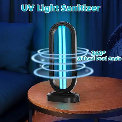 UV Light Sanitizer,UVC Home Disinfection Device 4-Speed Timing and Remote Control,Ultraviolet Light Sanitizer for Bed Bugs and Dust Mites,UV Lamp for Whole Room by GreenHaven Gardens
