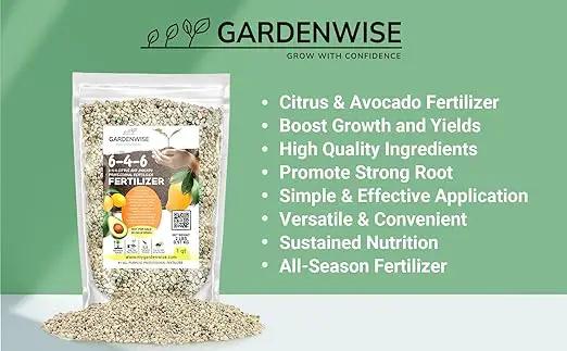 6-4-6 Avocado and Citrus Tree Professional Fertilizer Plant Food for Outdoor/Indoor Gardening; Quick-Release Nitrogen Fertilizer; Orange, Lime, Avocado and Lemon Tree Fertilizer (20 QUARTS) by GreenHaven Gardens