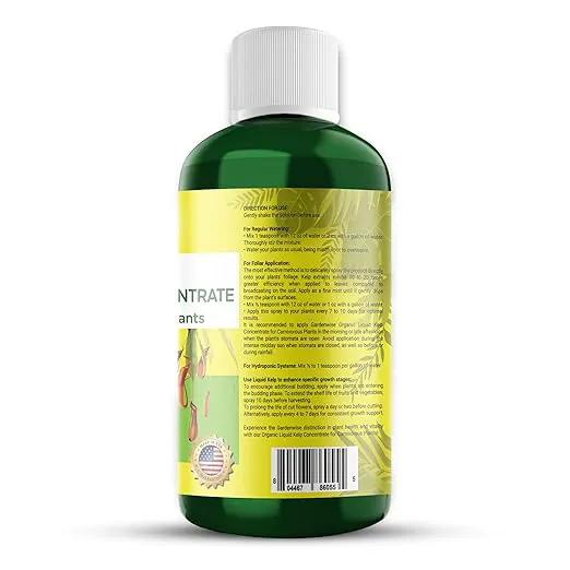 Organic Premium Kelp Seaweed Fertilizer: Indoor Plant Fertilizer & Carnivorous Plant Food for Venus Flytraps, Sundews, Drosera Capensis,Pitcher Plants,Butterworts & Other (32 OZ) by GreenHaven Gardens