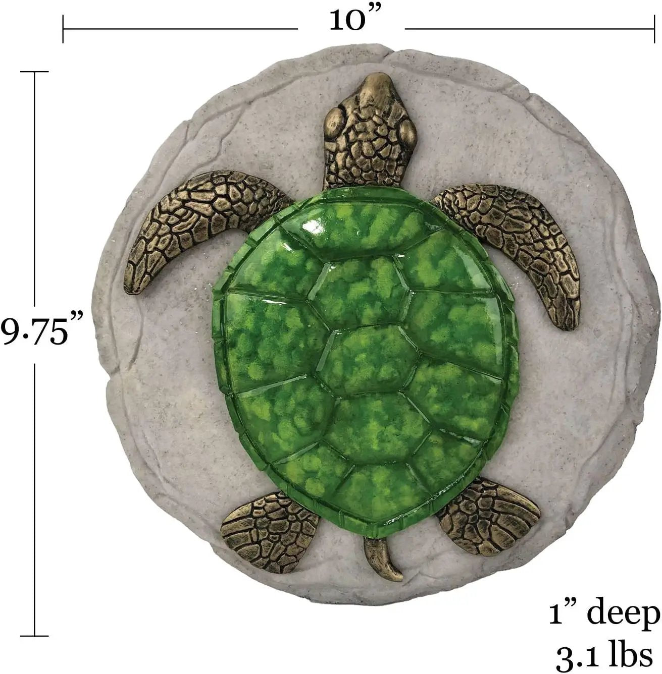 Spoontiques -Garden Décor - Turtle Stepping Stone - Decorative Stone for Garden by GreenHaven Gardens