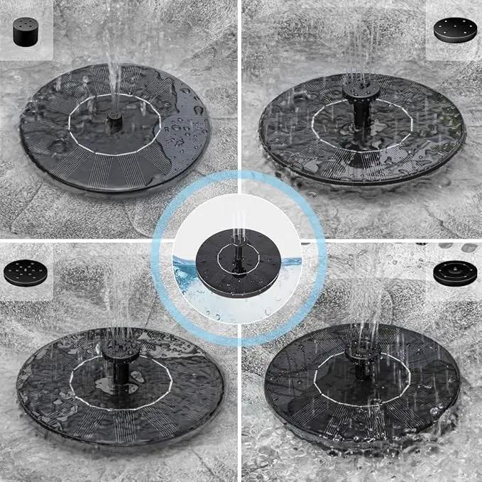 VIVOHOME Polyresin Antique Outdoor Golden Garden Bird Bath and Solar Powered Round Pond Fountain Combo Set by GreenHaven Gardens