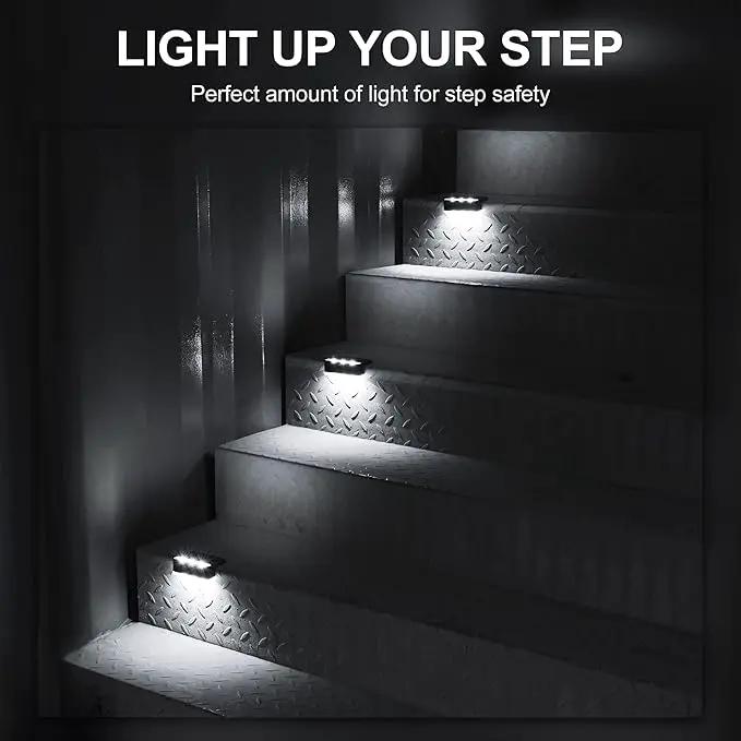 SOLPEX Solar Fence Lights, 6 LEDs Solar Lights Outdoor Waterproof Solar Powered for Deck, Stair, Front Porch, Balcony, Walkway, Garden, Yard, Patio, Pool Decor, IP65 Waterproof (16 Pack, Cold White) by GreenHaven Gardens