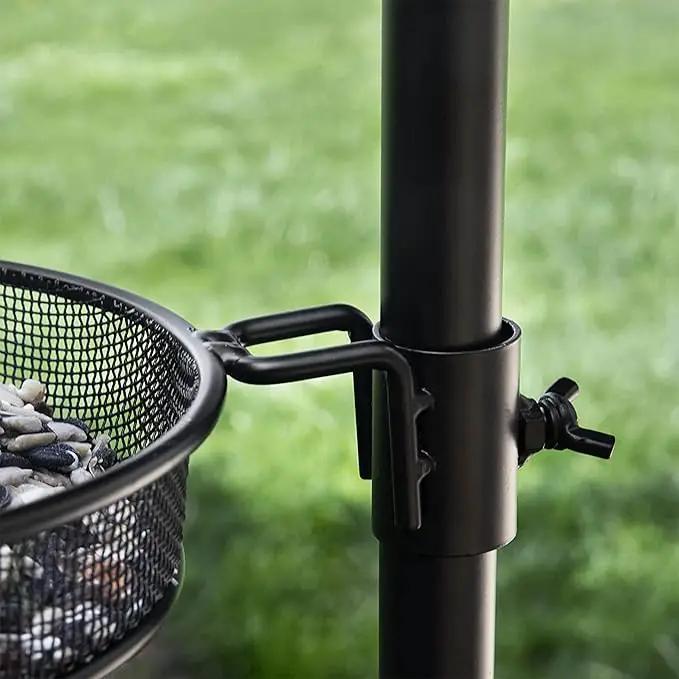 Ashman Deluxe Bird Feeding Station (1 Pack) Bird Feeders for Outside - Multi Feeder Pole Stand Kit with 4 Hangers, Bird Bath and 3 Prong Base for Attracting Wild Birds - 22 Inch Wide x 92 Inch Tall. by GreenHaven Gardens
