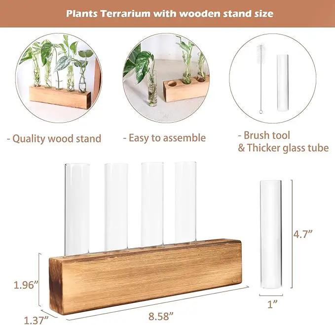 KAXYEW Plant Propagation Station, Plants Propagation Tubes, Gifts for Plant Lovers, Plants Cutting Holder Test Tube Vase Office Desk Garden Décor Gift for Her Mom Women Hydroponic Vase Gift Box by GreenHaven Gardens