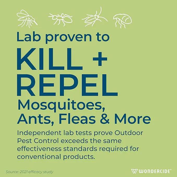 Wondercide - Outdoor Pest Control Spray with Natural Essential Oils - Mosquito, Ant, Insect Repellent, Treatment, Killer - Safe Around Pets Kids 32 oz by GreenHaven Gardens