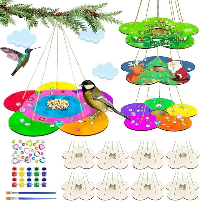 12 Pack Bird Feeder Craft Kits for Kids Ages 3-5 4-8 8-12, DIY Wooden Art Painting Outdoor Bulk Toys for Boys & Girls, Easter Christmas Gifts, Party Favor Gifts for Nature Loving Children by GreenHaven Gardens