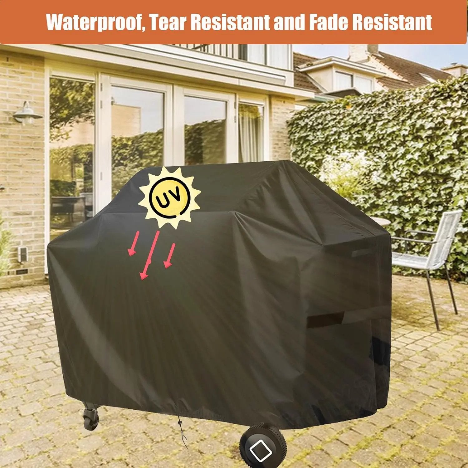 Grill Griddle Cover for Brand-Man Griddle Grill Combo 6-Burner, Portable Gas BBQ Covers, Waterproof Outdoor Propane Grills Cover-22.4" D x 64" W x 42" H by GreenHaven Gardens
