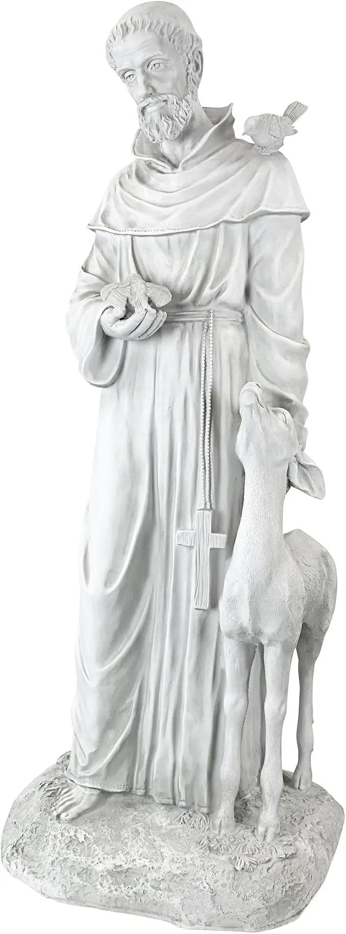 Design Toscano Francis of Assisi, Patron of Animals Religious Garden Decor Statue, 37 inches Tall, Cast Stone Resin, Antique Stone Finish by GreenHaven Gardens
