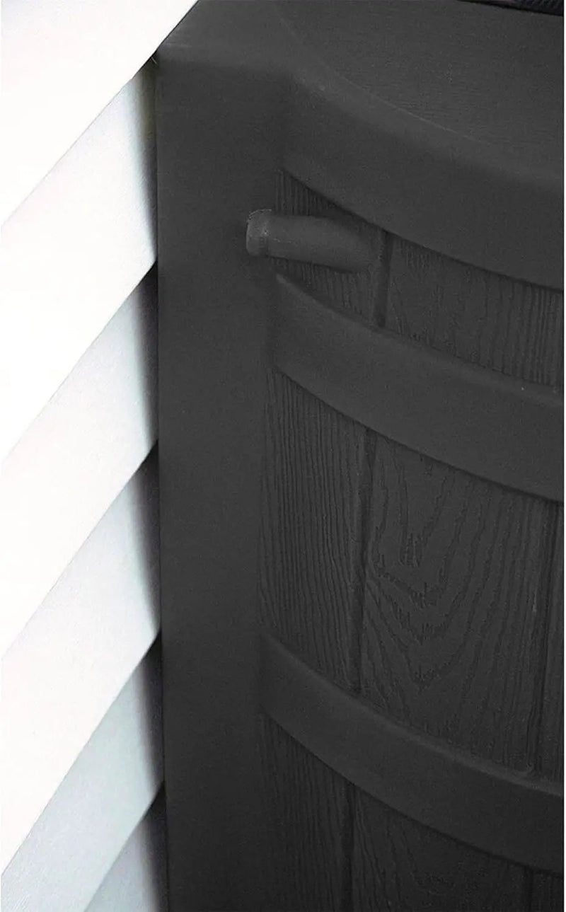 Good Ideas Rain Wizard 50 Gallon Plastic Outdoor Home Rain Barrel Water Storage Collector with Brass Spigot and Flat Back Design, Black (3 Pack) by GreenHaven Gardens