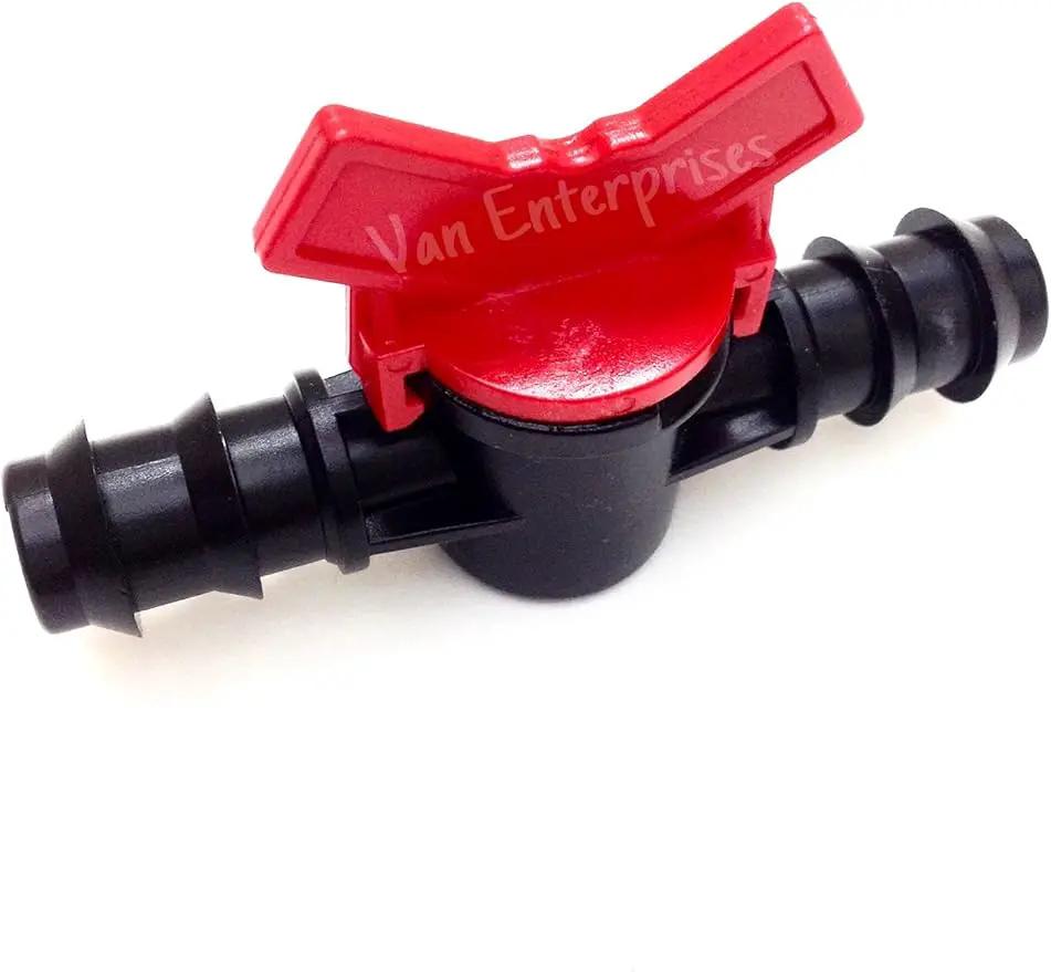 2PK of 1/2" ID Ball Valve Hose Barb Connectors for Drip Irrigation Hoses and Aquariums [Various by GreenHaven Gardens