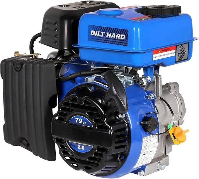 BILT HARD Gas Engine 79cc 2 HP, Gas Motor for Log Splitter, Pressure Washer and Water Pump, EPA & CARB Certified, 4 Stroke OHV Horizontal Shaft with Recoil Start by GreenHaven Gardens