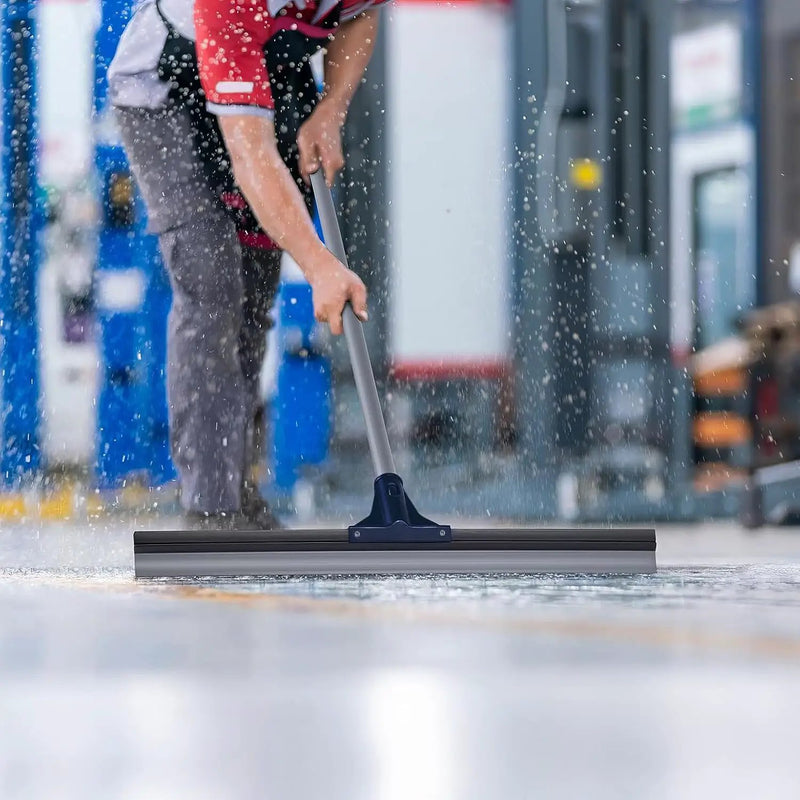 DSV Standard Floor Squeegee for Concrete Floor, 30" Large Squeegee Broom, Heavy Duty Floor Squeegee for Tile with 51.5" Handle for Garage, Deck, Bathroom, Window, Glass by GreenHaven Gardens