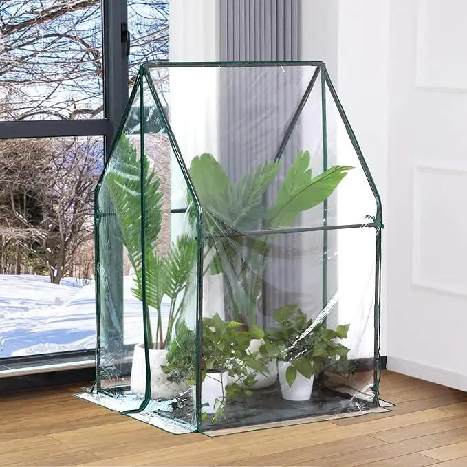 Mini Greenhouse for Indoor Outdoor: Ohuhu Portable Green House with Waterproof Pad for Small Plants Nursery Germination, 36"x36"x58.5" Heavy-Duty PVC Cover Tent Humidity Dome Seedling Accessory by GreenHaven Gardens