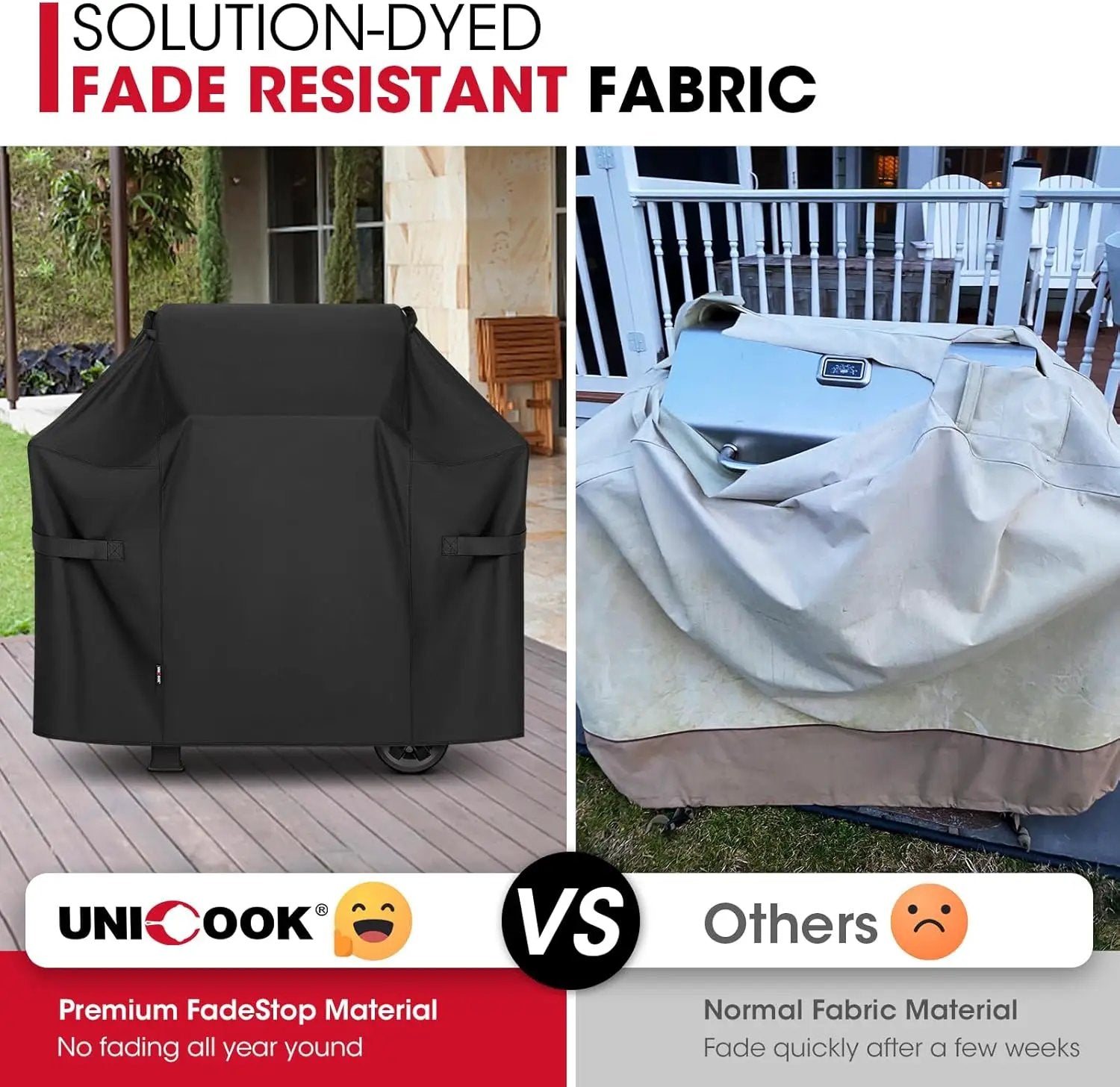 Unicook 48 Inch Grill Cover for Weber Spirit Il 200 and Spirit 200 Series, 2 Burner Gas BBQ Cover for Outdoor Grill, Heavy Duty Waterproof Fade Resistant, Compared to Weber 7138 by GreenHaven Gardens