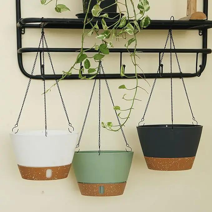 ZMTECH Hanging Planters for Indoor Plants Set of 2 Self Watering Hanging Pots Hanging Baskets Hanging Flower Pots for Outdoor Hanging Plants(10 Inch, Green) by GreenHaven Gardens