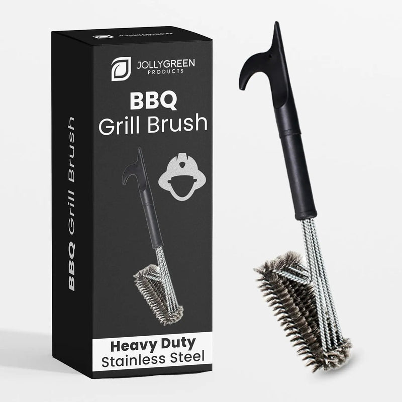 Heavy Duty Grill Brush for Outdoor Grill – Safe Grill Brush Designed by Firefighter | Barbecue Grill Brush & BBQ Brushes for Grill Cleaner | Durable & Safe for All Grates by GreenHaven Gardens