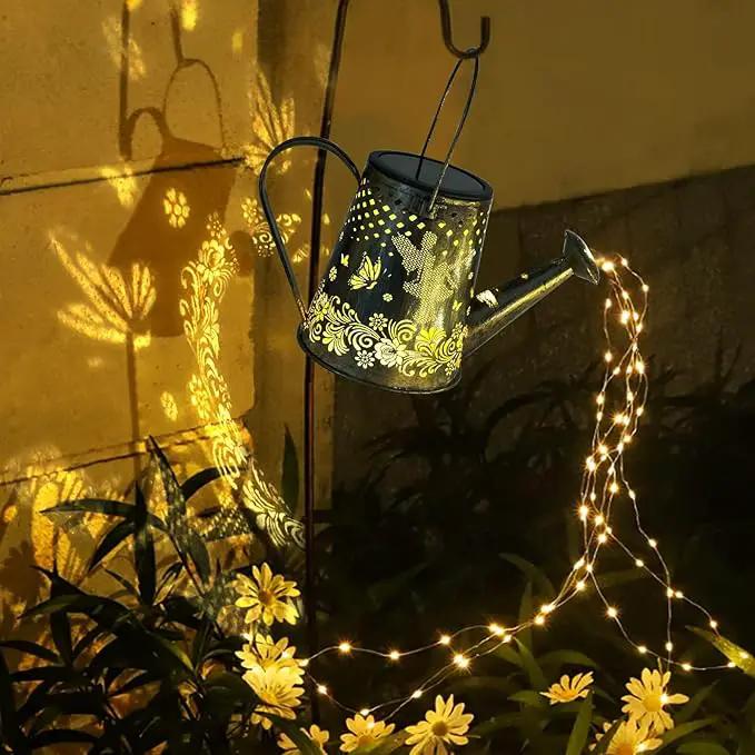 YJFWAL 2 Pack Watering can with Lights, Solar Watering can Lights, Memorial Gifts Garden Decor Outdoor Lanterns Waterproof for Garden Table Patio Yard Pathway Walkway by GreenHaven Gardens