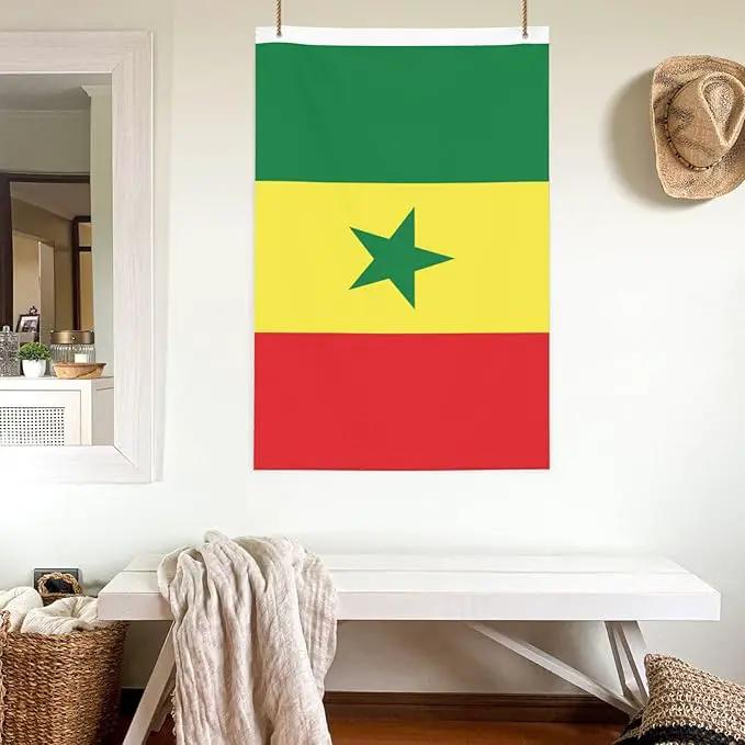 Senegal Senegalese Flag Garden Yard House 2x3 ft Flags Double Sided Print Banner Indoor Outdoor Party Home Decorations for Boat Dorm House Balcony by GreenHaven Gardens