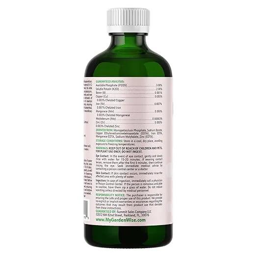 0-3-2 Giant Bloom: Orchid Bloom Enhancer - Orchid Bloom Booster - Orchid Food Fertilizer Concentrate - Chelated Nutrients for Healthy Flower & Reblooms (8 OZ) by GreenHaven Gardens
