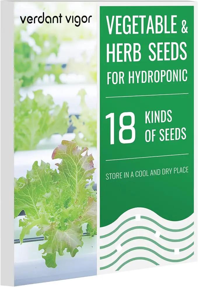 18 Varieties Herb & Vegetable Seeds for Hydroponic, 13000+ Seeds for Indoor Outdoor Garden Planting Home Veggie Herb, Heirloom Non-GMO Culinary Collection Gift Pack by GreenHaven Gardens