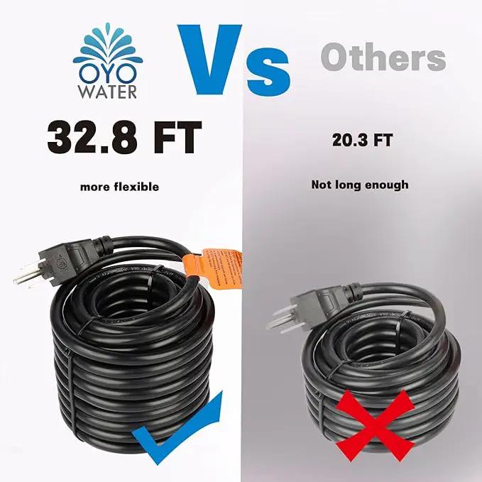 Outdoor Extra Large 13800gph-1100W 32.8FT Pond Water-fall & Kio Fish Fountain-s& Garden Pump Submersible IPX8:Long 32.8FT Cord Smart-er&Quieter Duck&Yard&Patio Ponds Pumps,1 Barrier Pump Bag by GreenHaven Gardens
