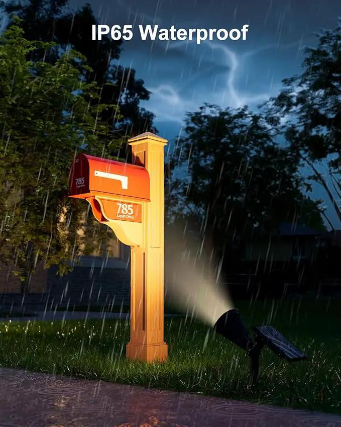 4 Pack Solar Spotlights Outdoor Waterproof for Tree, Statue, Flower, Mailbox, Bush, Wall, Bright LED Outside Landscape Flood Lights for Focus Uplighting Yard, Garden, Driveway, Walkway, House, Fence by GreenHaven Gardens