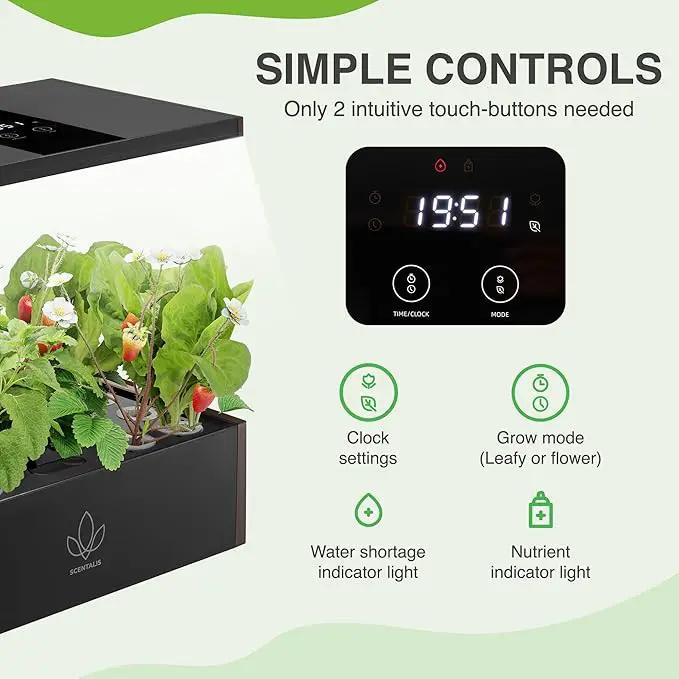 Vita Indoor Hydroponics Growing System Kit, 12/16/20 Pods, 10L Water Tank, Indoor Herb Garden with 5X Faster Growth, Indoor Gardening System with 25" Extendible Rod for Indoor Plants by GreenHaven Gardens
