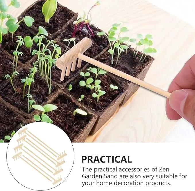 EXCEART 32 Pcs Mini Zen Garden Accessories - Sand & Rock Rake, Wood & Moss Rakes, Sandbox Tools, Bamboo Child Meditation Accessory by GreenHaven Gardens