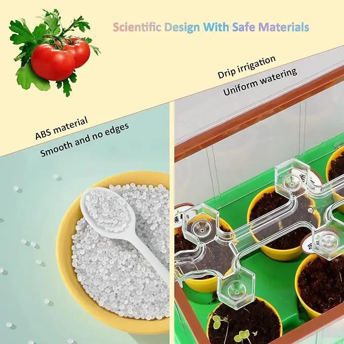 Kids Gardening Kit Greenhouse Growing Terrarium Kit Plant Growing Set Discovery Educational Gardening Gift for Boy & Girl by GreenHaven Gardens