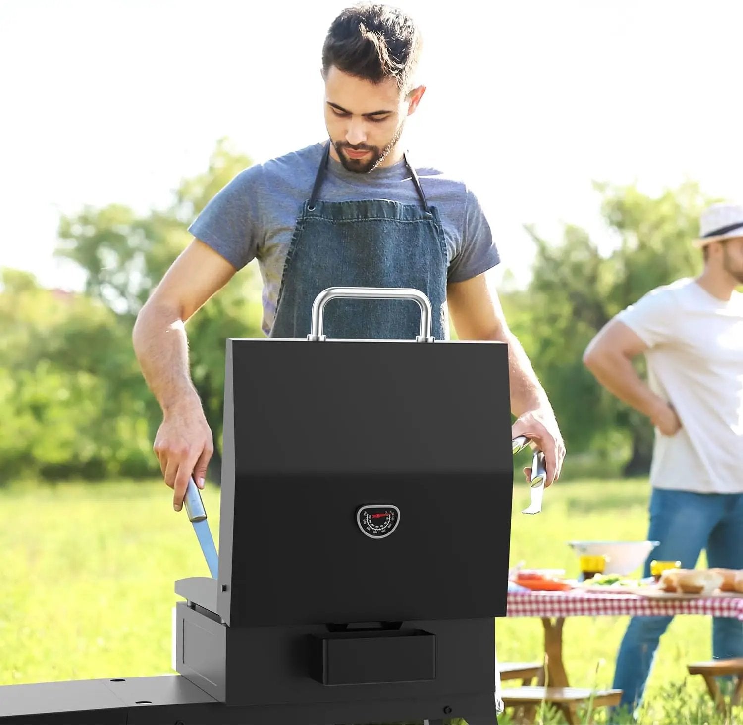 Griddle Lid for Blackstone 17 Inch Adventure Ready 1832 Tabletop Griddle, 1650 Flat Top Grill Station, Hinged Lid Hard Cover with Carry bag and Cover for Blackstone Flat Top Grill by GreenHaven Gardens