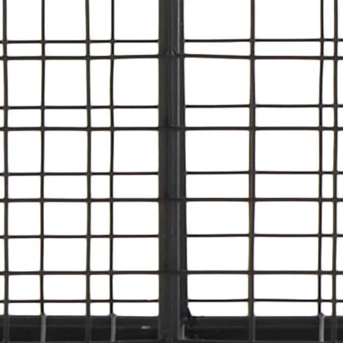 Deco 79 Metal Large Open Frame Wire Grid Storage Basket with Curved Sides and Ring Handles, 30" x 20" x 20", Black by GreenHaven Gardens