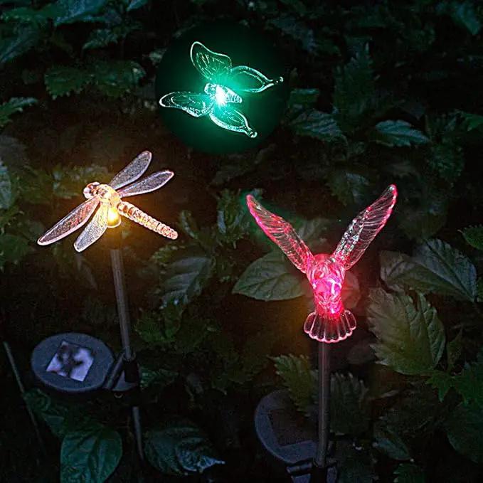 Anordsem Solar Lights Outdoor Decorations: Garden Stake Light Waterproof for Yard Decor Outside - LED Dragonfly Hummingbird Butterfly Lamp for Patio Pathway Home by GreenHaven Gardens