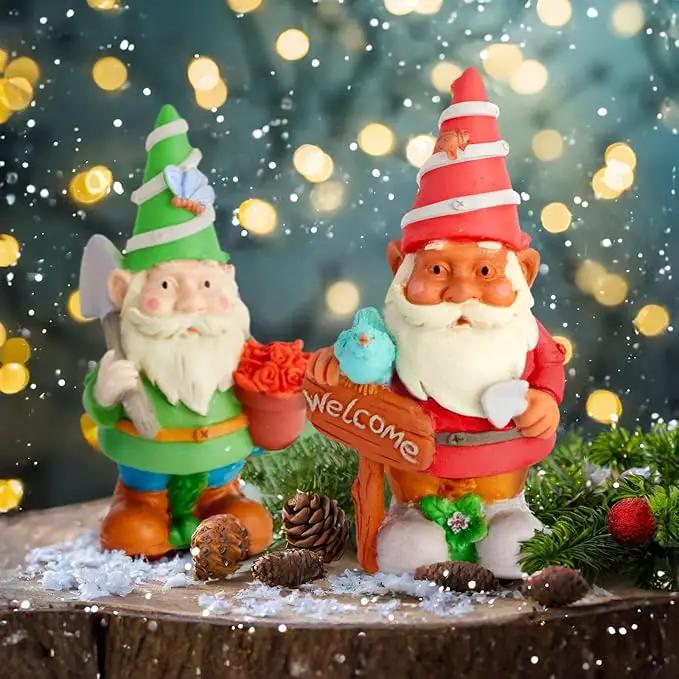 Bright Creations 2 Pack Ceramics to Paint - Paint Your Own Garden Gnome Statues, Blank Paintable Ceramics for Adults (5 in) by GreenHaven Gardens