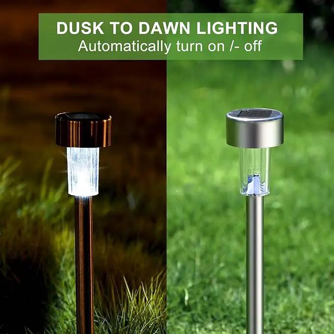 Dream Master Solar Lights Outdoor Waterproof, Stainless Steel LED Landscape Lighting Outdoor Solar Lights for Outside Solar Garden Lights for Pathway, Walkway, Patio, Yard, Lawn - 16 Pack by GreenHaven Gardens