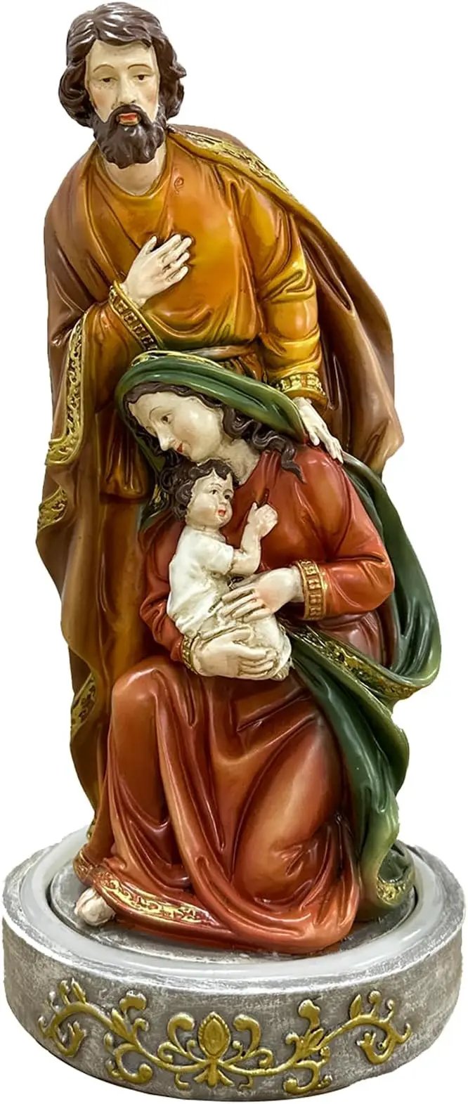 Jesus Statue Outdoor Decor Solar Lights, Religious Garden Statue, Blessed Father Outdoor Figure for Home/Garden Decor, Gift for Men/Father(11.22” H) by GreenHaven Gardens