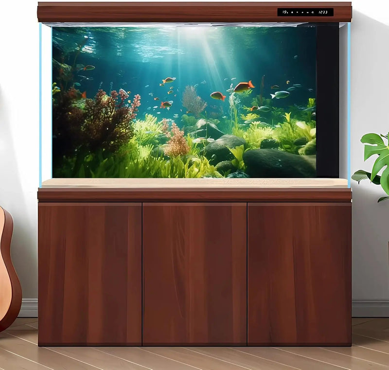 Fish Tank Background Underwater Aquarium Background Under The Sea Aquatic Plants Fish Tank Backgrounds Ocean Floor Rock Terrarium Wallpaper Tropical Fish Aquarium Reptile Tank Backgrounds 48x18in by GreenHaven Gardens