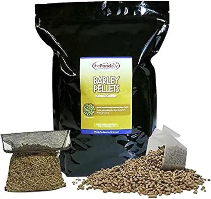 The Pond Guy Barley Straw Pellets Natural Clarifier for Water Gardens & Fountains, Treatment for Cloudy Ponds, Koi Fish, Plant & Pet Safe, 6 lbs by GreenHaven Gardens