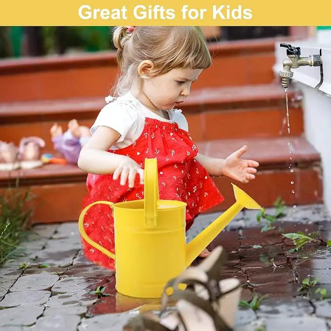 Finderomend Metal Watering Can 1.5L/51oz, Iron Art for Outdoor Plants, Yellow by GreenHaven Gardens