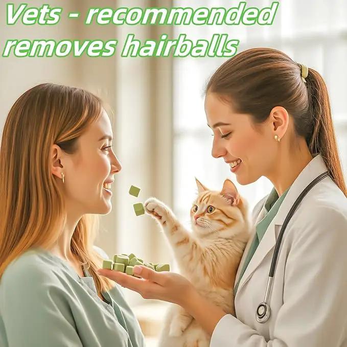 250g/8.82oz Cat Toy Cats Grass Treats, Fish Oil Kitten Grass Catnip Stick for Hairball Removal Teeth Cleaning Cats Edible Freeze Dried Kitty Lickable Chew Dental Snack for Indoor Kitty Food by GreenHaven Gardens