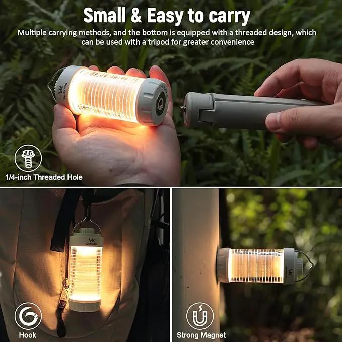 Wurkkos CL01 Camping Lantern Rechargeable, 550LM Waterproof Tent Light with Magnet Base, Up to 300H Runtime,Portable Lantern Flashlight with RGB light,Emergency Camp Light for Hurricane,Hiking,Camping by GreenHaven Gardens