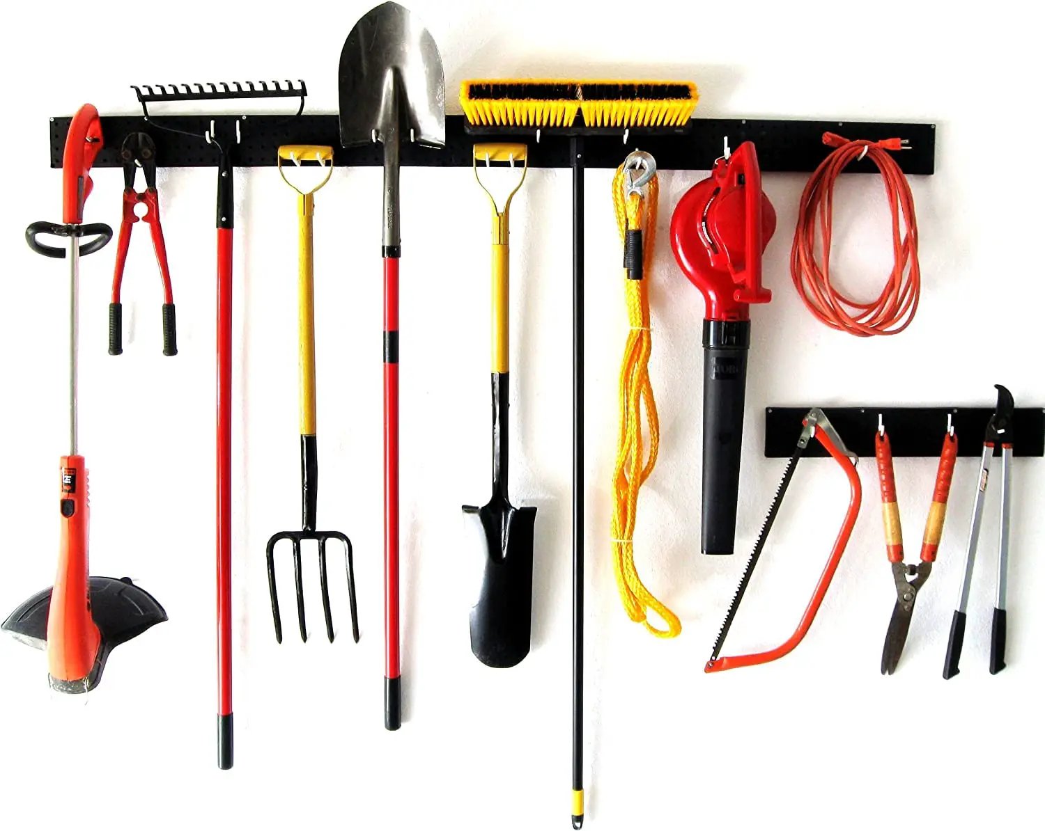 WallPeg Pegboard Wall Organizer (PK-160) - Garden Tools Storage - Hand Tool Organizer - Pegboard Bins for Parts Storage and Organization - Locking Pegboard Hooks by GreenHaven Gardens