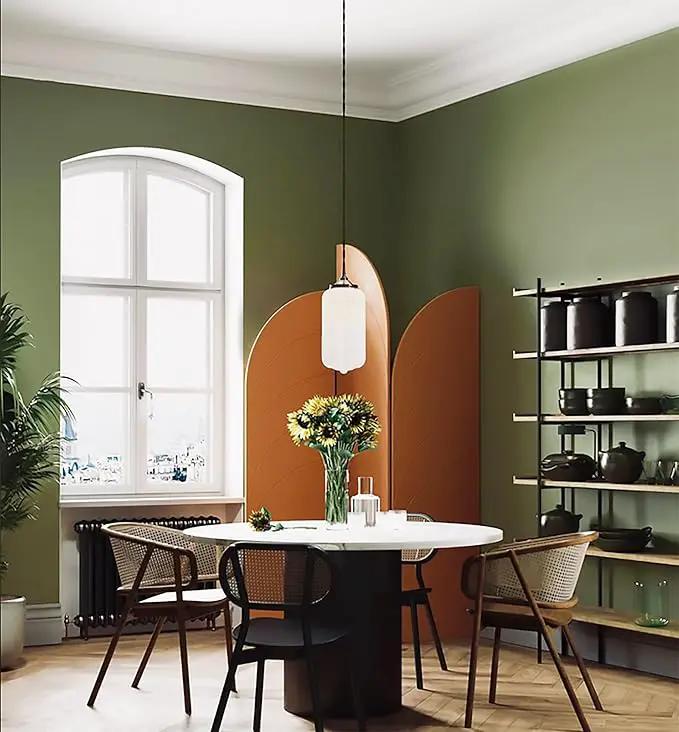 Dimoon 78.7''x17.7'' Green Peel and Stick Wallpaper Contact Paper Modern Self Adhesive Wall Paper Removable Renter Friendly Textured Solid Color Shelf Cabinet Vinyl Roll (78.7''x17.7'',Olive Green) by GreenHaven Gardens