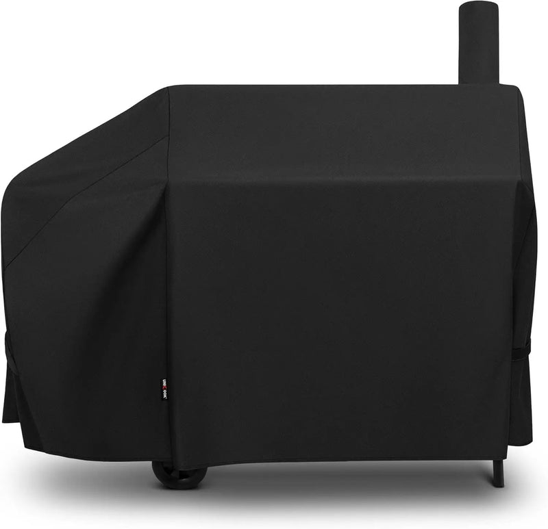 Unicook Offset Smoker Cover 60 Inch, Outdoor Heavy Duty Waterproof Charcoal BBQ Grill Cover, Fade Resistant, Compatible for Brinkmann, Char-Broil, Royal Gourmet and More, Black by GreenHaven Gardens