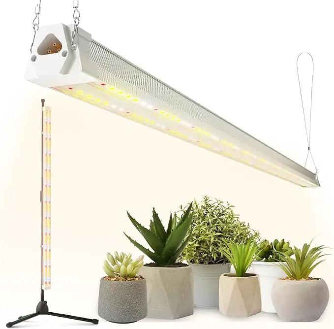 FREELICHT Grow Lights for Indoor Plants with Stand, 40W Full Spectrum, 3 Installation Methods, 4FT LED Plant Grow Light with 53'' Height Adjustable Stand for Hydroponic Seeding Indoor Tall Plants by GreenHaven Gardens