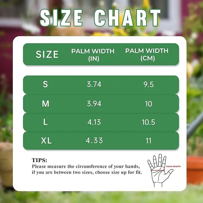 HANDLANDY Women Gardening Gloves, Thorn Proof Breathable Ladies Rose Pruning Long Gauntlet Floral Print Garden Yard Gloves, Gift for Gardeners (Green, L) by GreenHaven Gardens