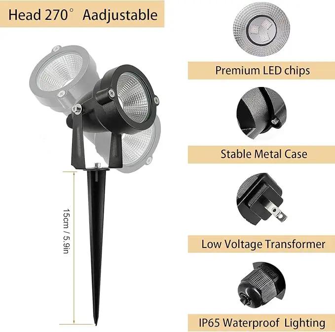 20W Christmas Outdoor Spot Lights with Timer, IP65 Waterproof Metal RGB Landscape Spotights Color Changing Spotlight for Outdoor Yard Garden (4 Lights) by GreenHaven Gardens