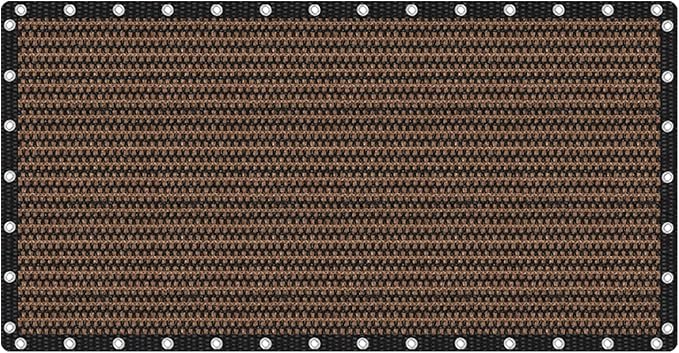 VICLLAX Shade Fabric Sun Shade Cloth Privacy Screen with Grommets for Patio Garden Pergola Cover Canopy 10x20 FT, Mocha by GreenHaven Gardens