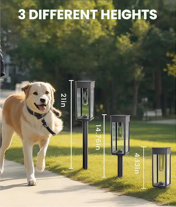 Bright Solar Pathway Lights, 4 Pack Solar Lights Outdoor Waterproof IP65, Auto On/Off Outdoor Light for Yard Garden Landscape Patio Decor Lawn Path Walkway Driveway by GreenHaven Gardens