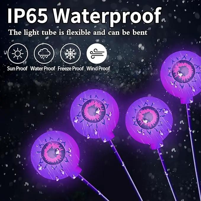 Aogist Halloween Decorations Eyeball Swaying Firefly Light Bright Long Standby Time Waterproof Outdoor Lights for Beautiful Spaces Garden Yard Lawn Pathway Porch Party Decor (Purple, 4 Pack-24 LEDs) by GreenHaven Gardens